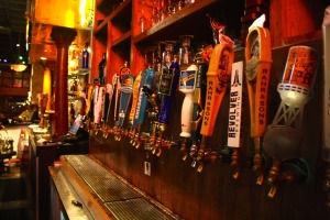 beer taps at Tolbert's Restaurant