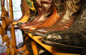 boots on shelf